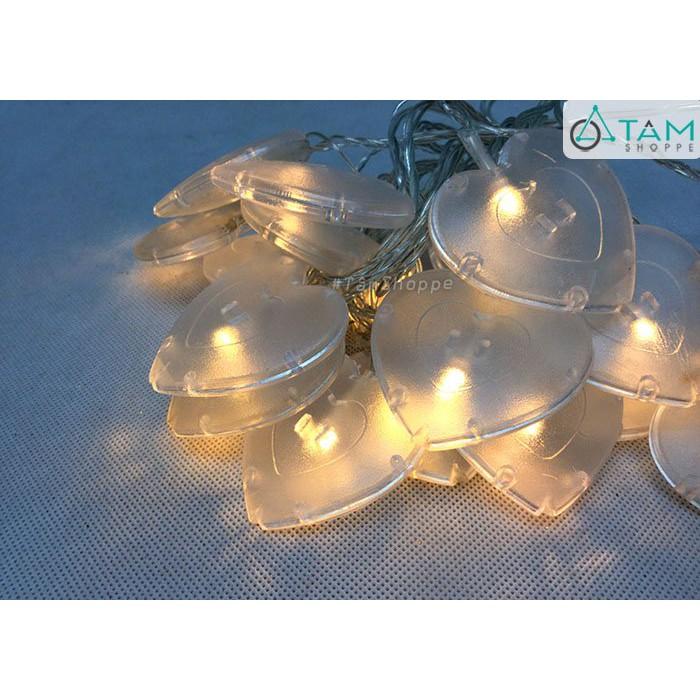 Dây đèn led trái tim màu vàng dài 4m