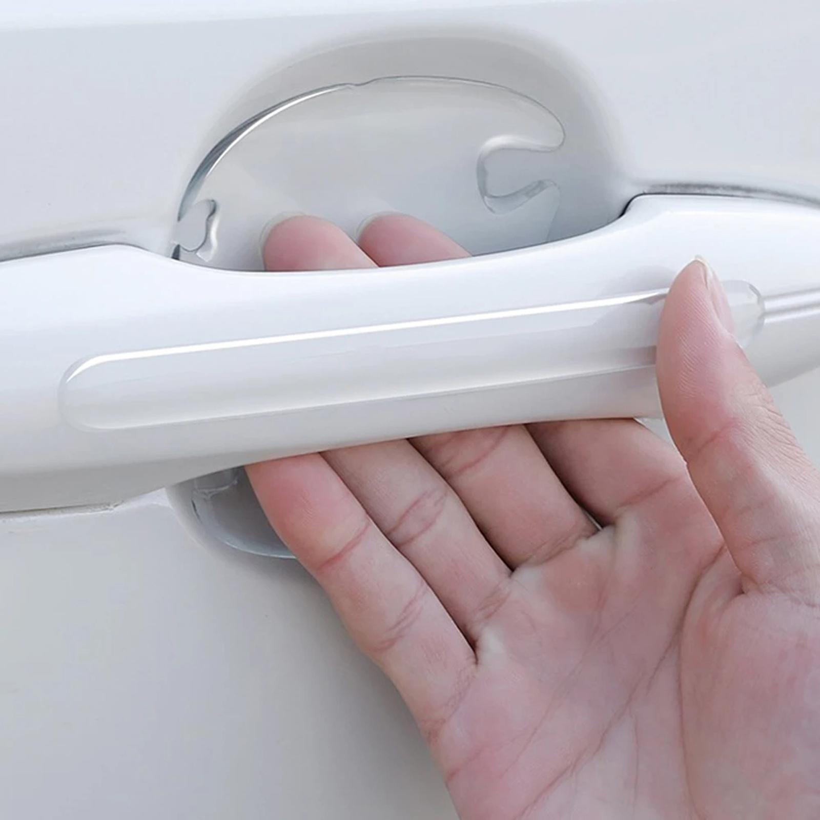 Door Handle Film Protector Stickers protective Mouldings 4x bowl 4x Strips