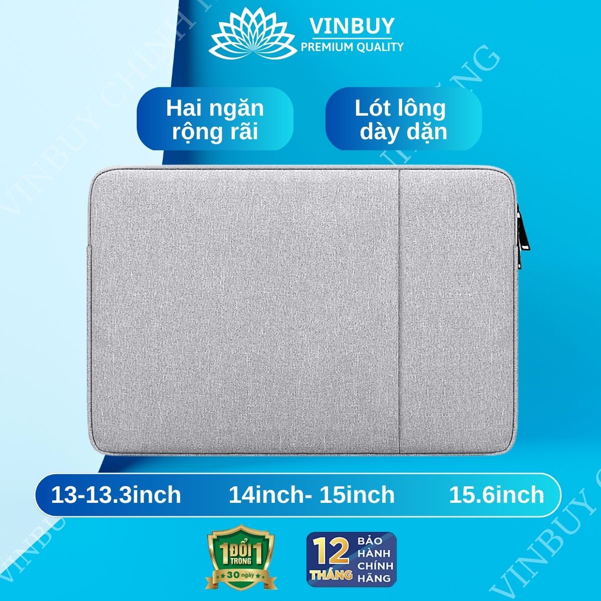 Túi chống sốc Laptop, Túi chống sốc Mac-book cao cấp - Bảo vệ chống va chạm, Chống thấm nước - Hàng chính hãng VinBuy