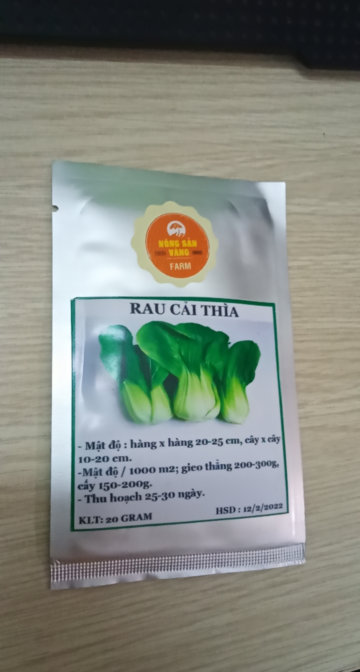 Hạt giống Cải Thìa Cọng Xanh - Nông Sản Vàng