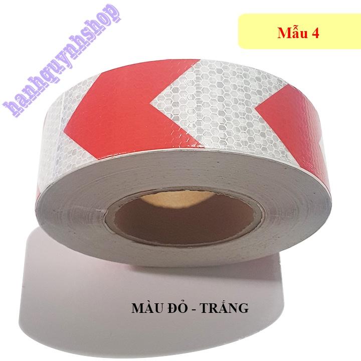 10M Băng Dính Decal Phản Quang Dán Sườn Ô Tô Hình Mũi Tên Bản Rộng 5cm