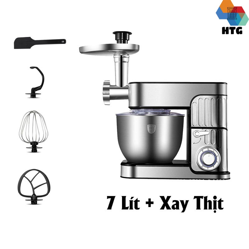 Máy nhồi bột để bàn Sohef SC212C, đánh trứng, kem, xay thịt, trộn thực phẩm dung tích 7 lít, hàng chính hãng