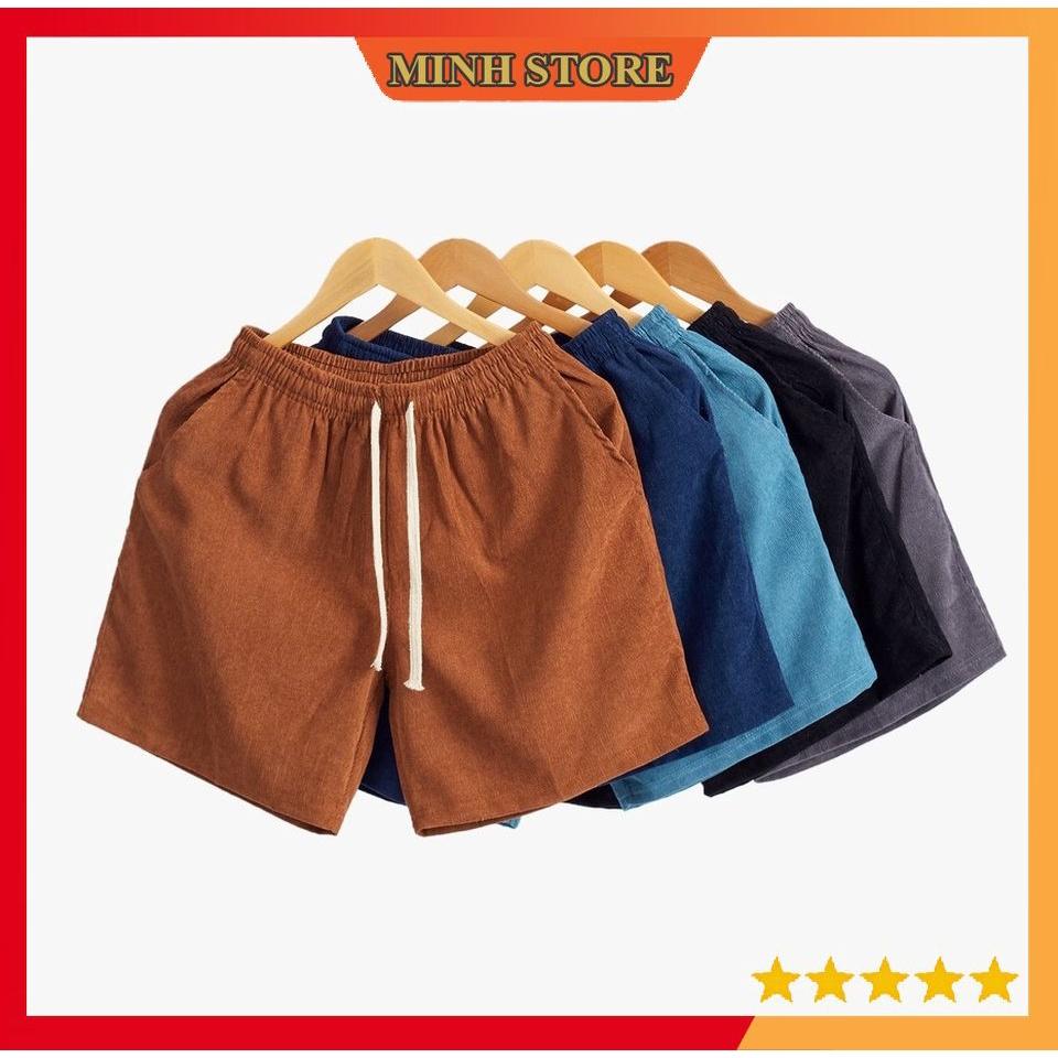 Quần đùi nam phong cách Hàn Quốc chất nhung co dãn, quần short nam thể thao thoáng mát QD06 - MS66
