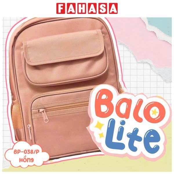 Ba Lô Học Sinh Lite Siêu Nhẹ - Chống Thấm Nước -Thiên Long BP-038/P - Màu Hồng