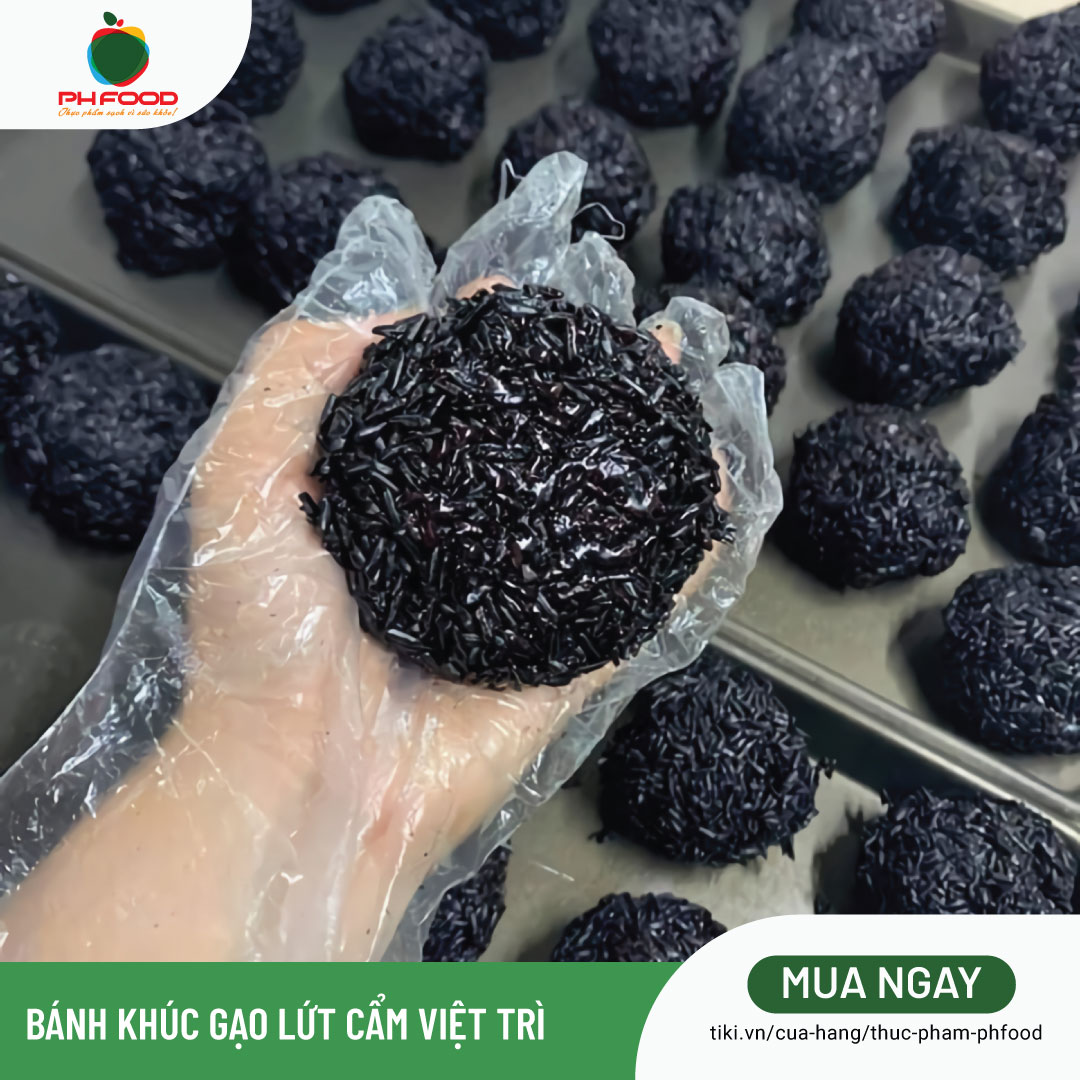 - Bánh Khúc Gạo Lứt Việt Trì - Túi 6 Cái - Đông Lạnh