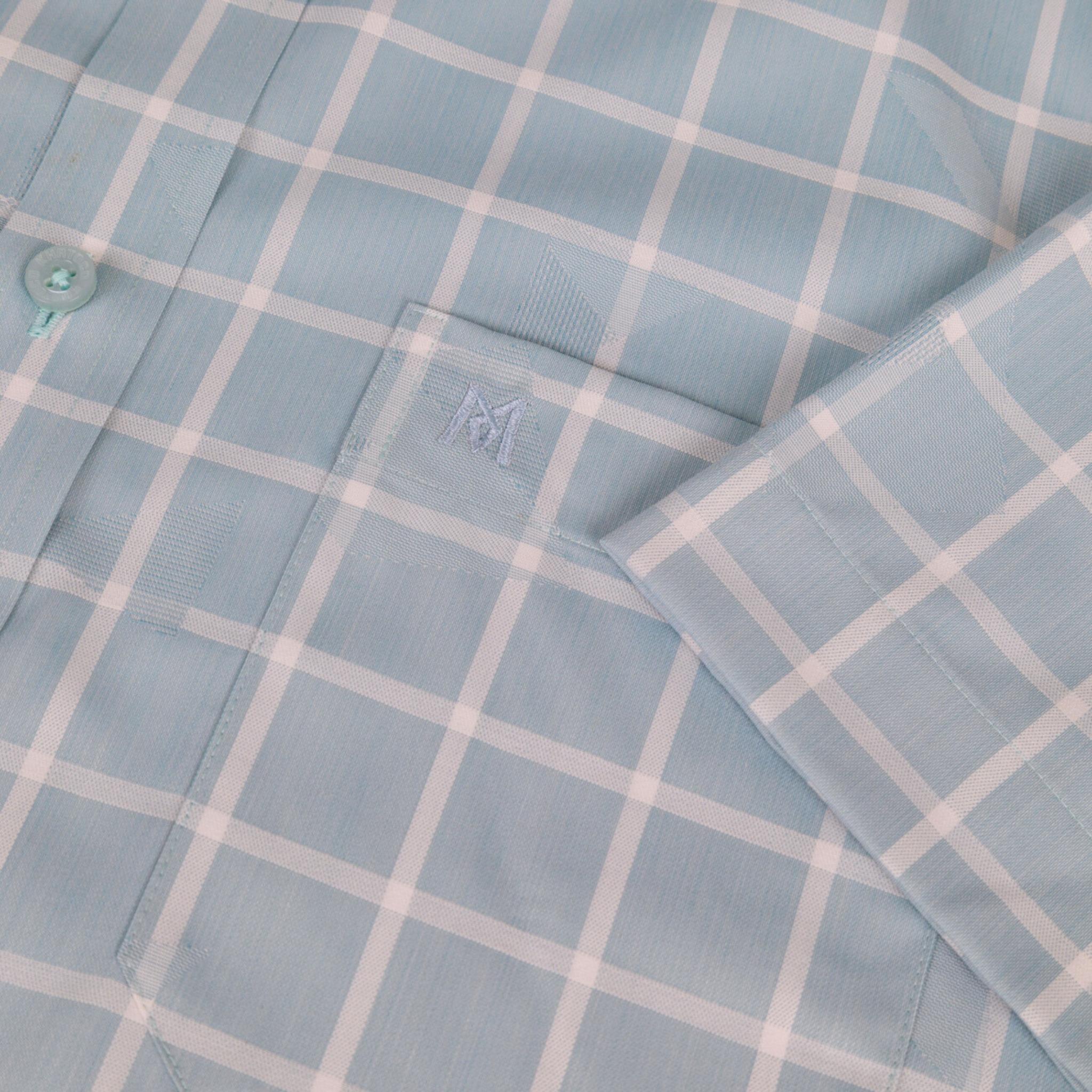 Áo sơ mi nam KHATOCO Tailor Fit ngắn tay A1MN538T2-CNCR734-2703-N