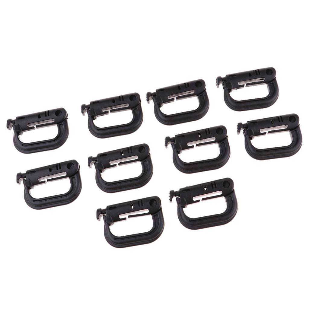 20 Pcs Carabiner Webbing Strap Buckle Climbing Attachment Hook Keychain