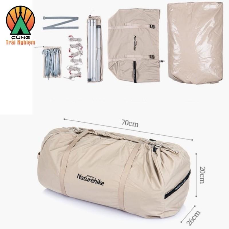 Lều Dã Ngoại Glamping NatureHike Brighten 6.4 Chống Nắng NH20ZP004