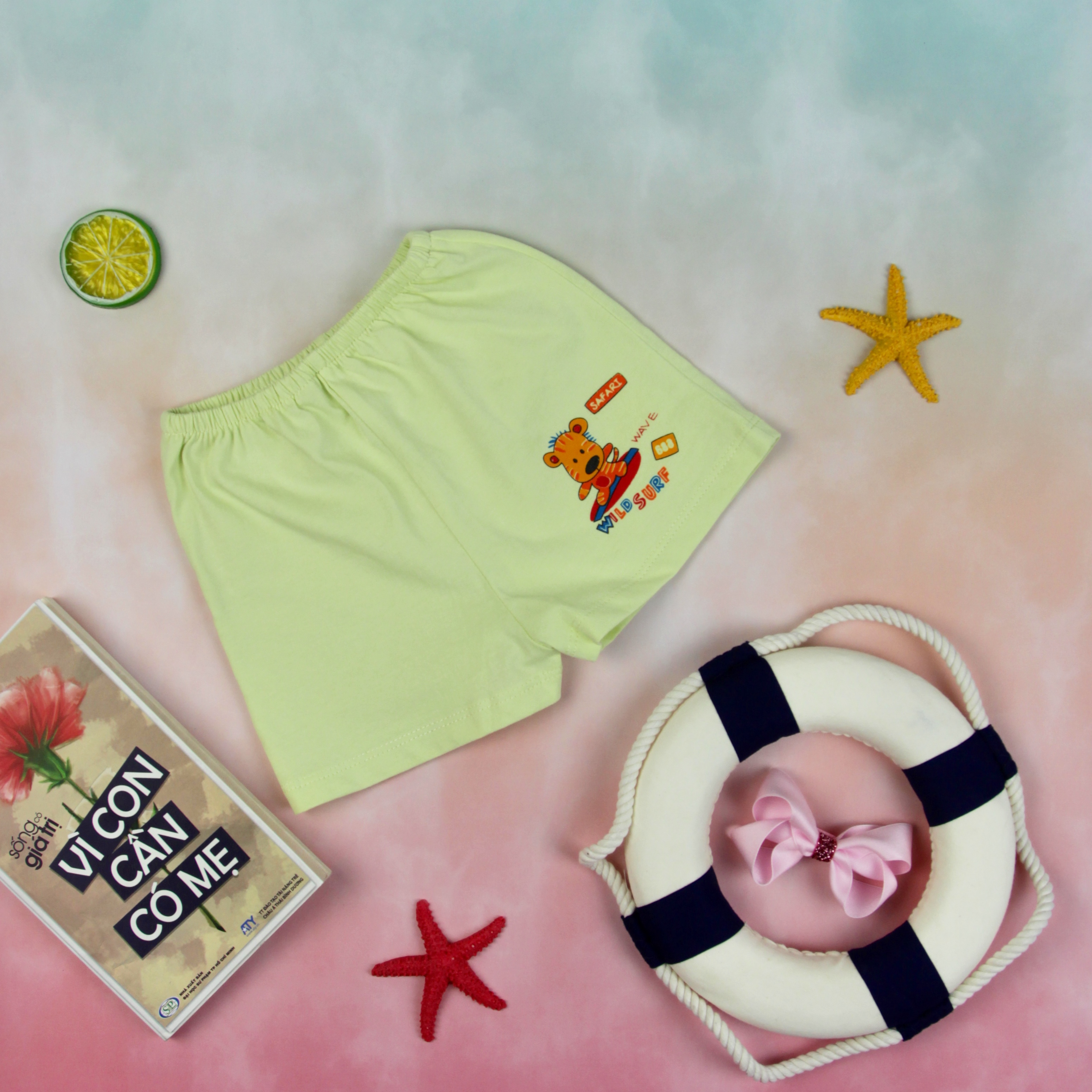 Combo 5 quần ngắn sơ sinh cao cấp đáng yêu