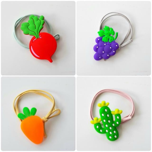 Set 10 cột tóc hình trái cây xinh xắn