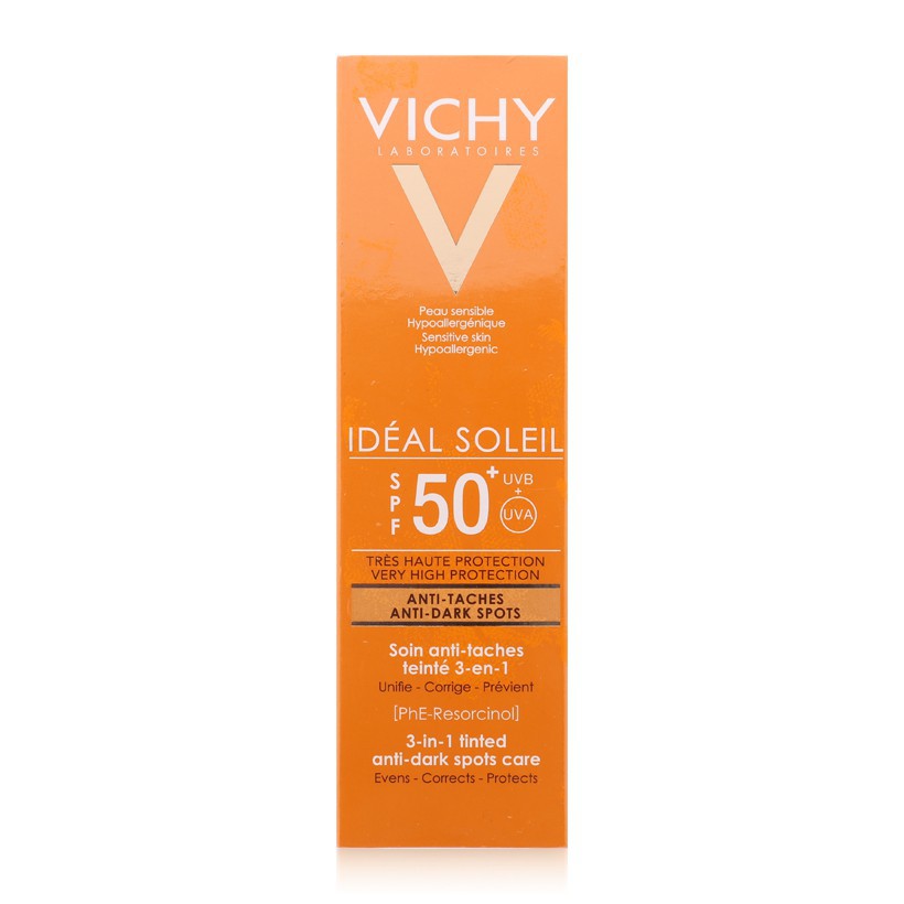 Vichy Kem Chống Nắng Ngăn Sạm Da & Giảm Thâm Nám Chống Tia UVA & UVB Ideal Soleil Anti Dark Spot SPF50 50ml