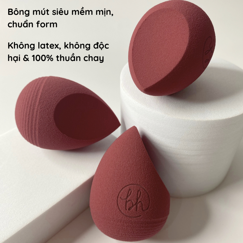 Mút Trang Điểm BH Cosmetics Blender Makeup Sponge (Đỏ Đô)