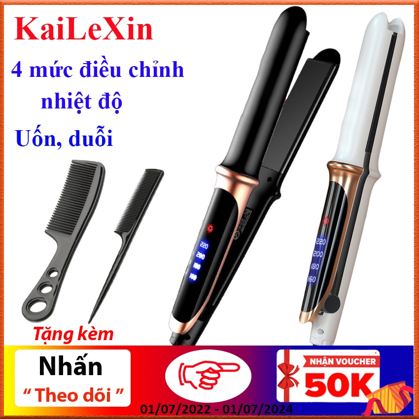 Máy duỗi tóc máy ép tóc cao cấp có 4 mức điều chỉnh nhiệt độ tạo kiểu uốn xoăn ép thẳng chuyên nghiệp