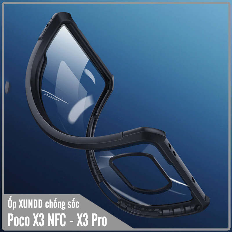 Hình ảnh Ốp lưng cho Xiaomi Poco X3 Pro - X3 NFC chống sốc trong viền nhựa dẻo Xundd - Hàng nhập khẩu