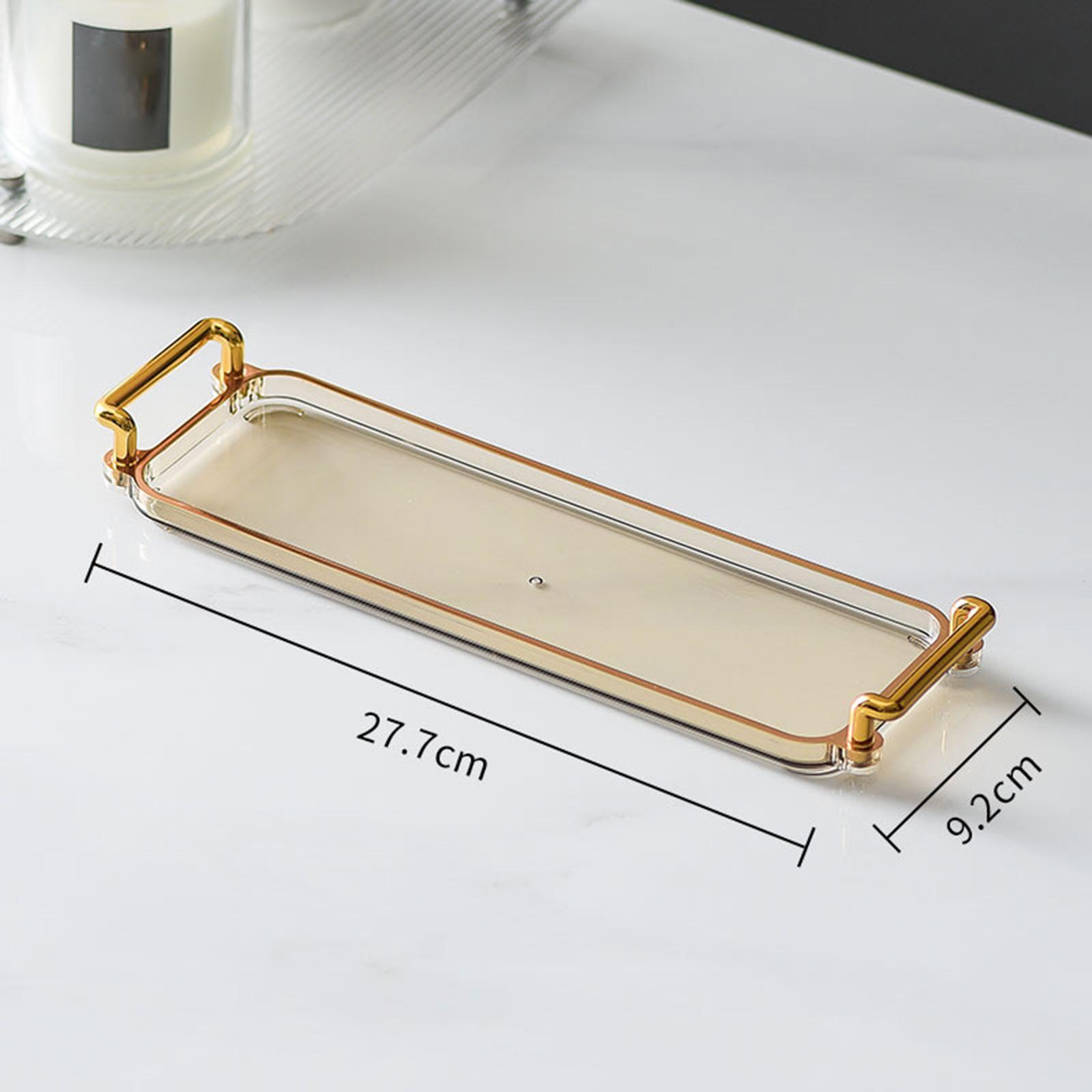 Nordic Serving Tray Decorative Tray with Handles Dessert Tray Multifunction Food Snack Tray Vanity Tray for Toilet Living Room Home Bathroom