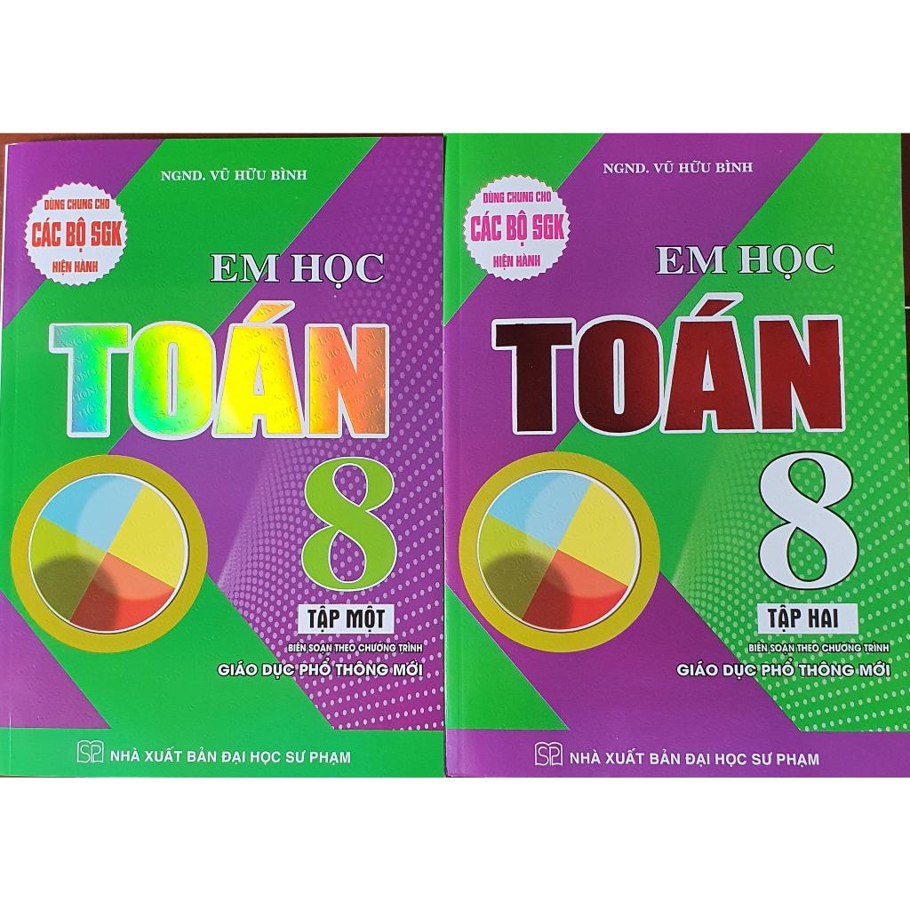 Sách - Combo Em Học Toán Lớp 8 - Dùng chung cho các bộ sách giáo khoa mới hiện hành (bộ 2 cuốn)HA-MK