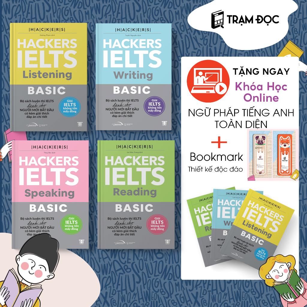[ Thăng Long Books ] Sách -Hacker Ielts Basic ( Reading + Listening + Writing + Speaking )