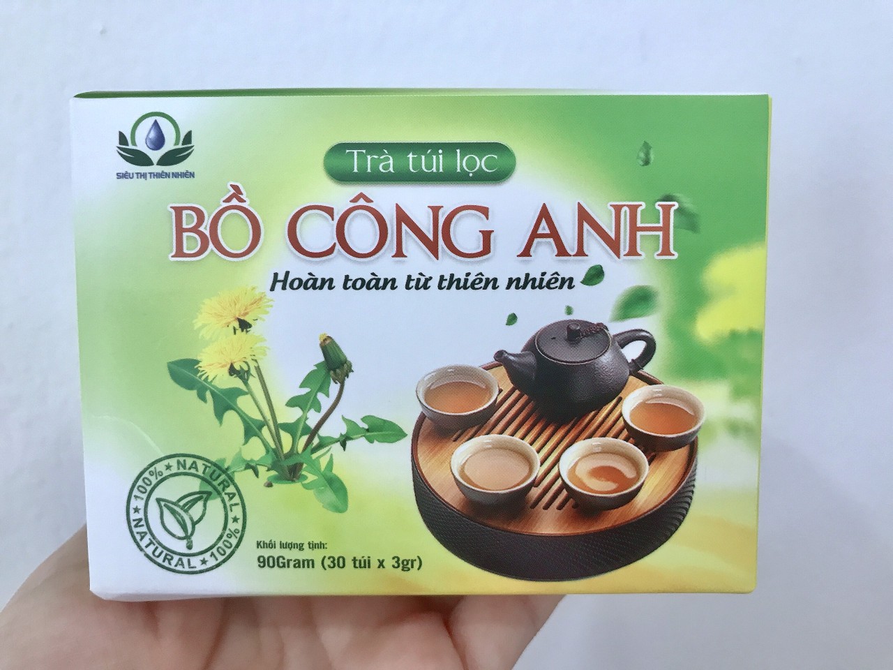 Trà Bồ Công Anh hộp 30 Túi Lọc x 3Gram của Siêu Thị Thiên Nhiên giúp tiêu hóa tốt, lợi tiểu