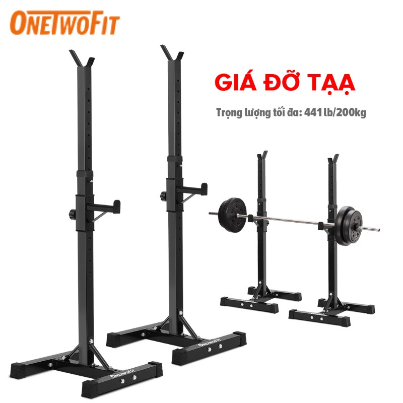 OneTwoFit Giá tập tạ có thể điều chỉnh hộ gia Giá đỡ tạ đa năng điều chỉnh OT262