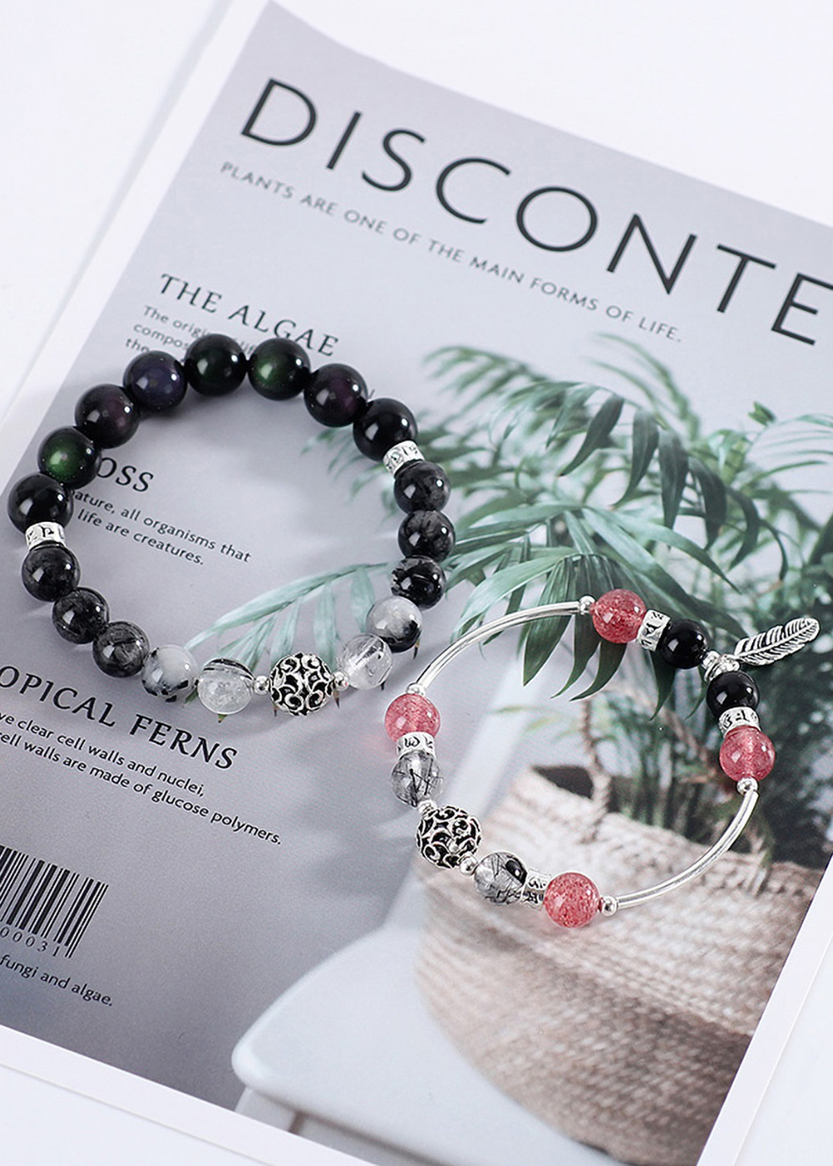 Vòng cặp nam nữ đá thiên nhiên phối charm bạc - Ngọc Quý Gemstones