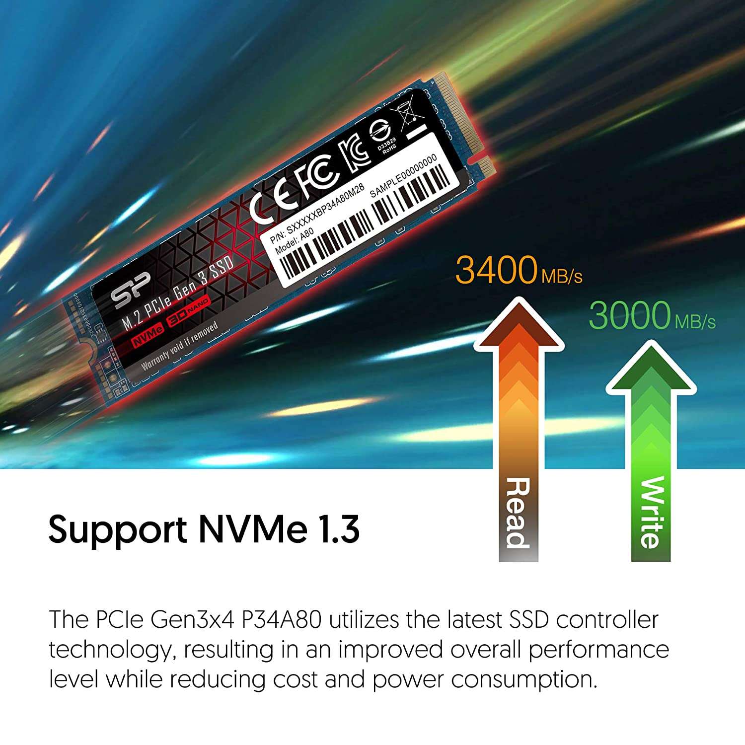 Ổ cứng gắn trong Silicon Power M.2 2280 PCIe NVMe SSD A60 - Hàng chính hãng