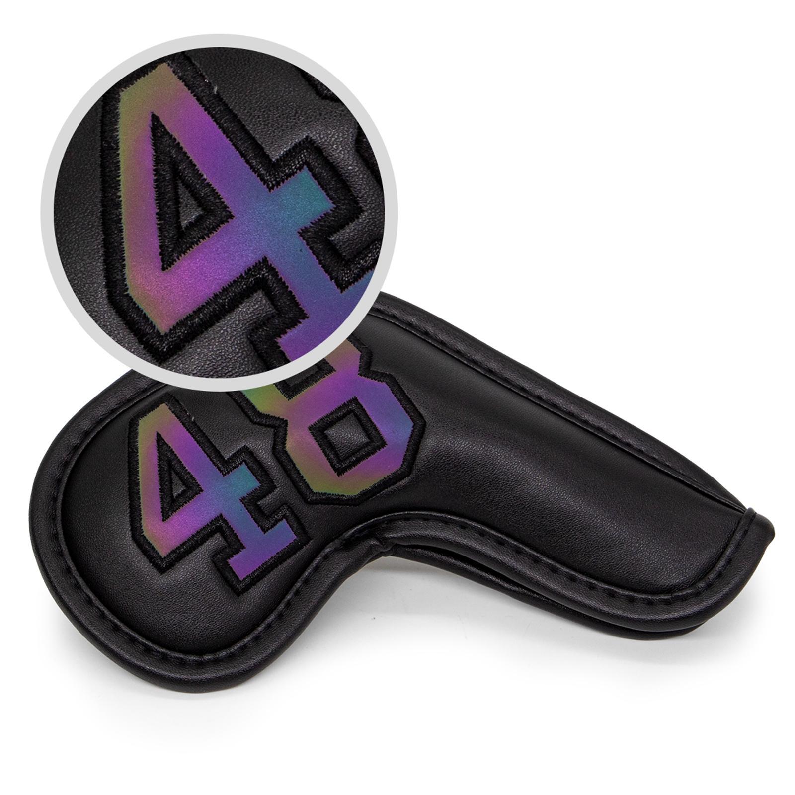 Fashionable, Golf Iron Headcover, Golf Club Head Cover, Dustproof, Golf Hybrid Wedges, Embroidery Number, Wedge Cover for Protection Unisex