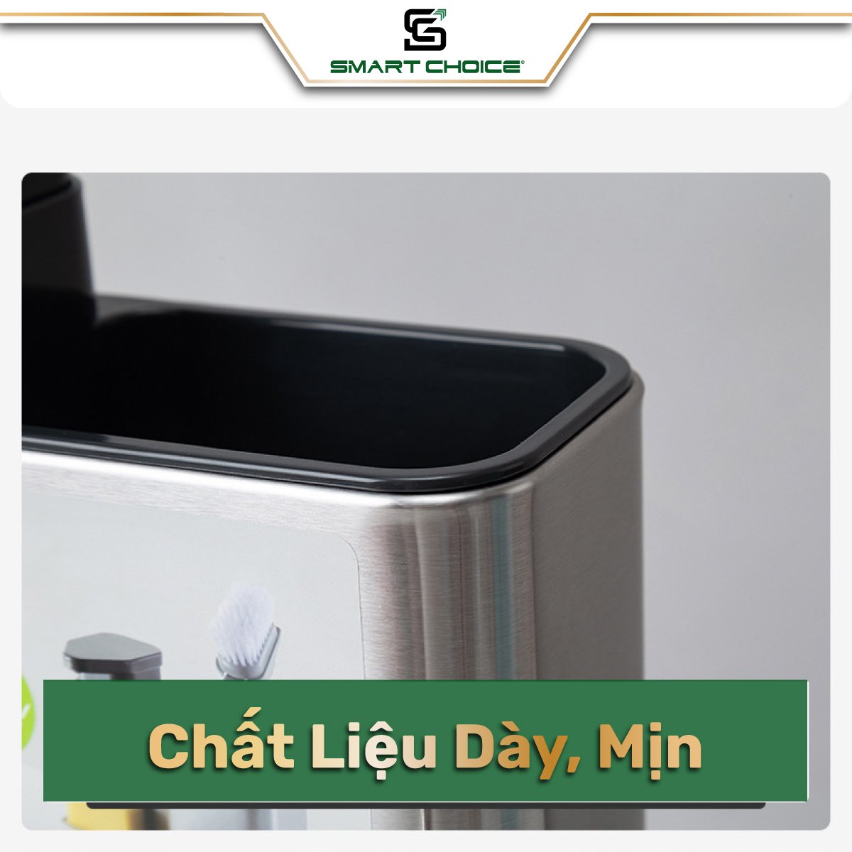 Kệ Để Đồ Rửa Chén SMARTCHOICE, Hộp Đựng Nước Rửa Chén 3 In 1 Kèm Giá Để Đồ Rửa Bát Và Thanh Treo Khăn Lau Cao Cấp - Hàng Chính Hãng