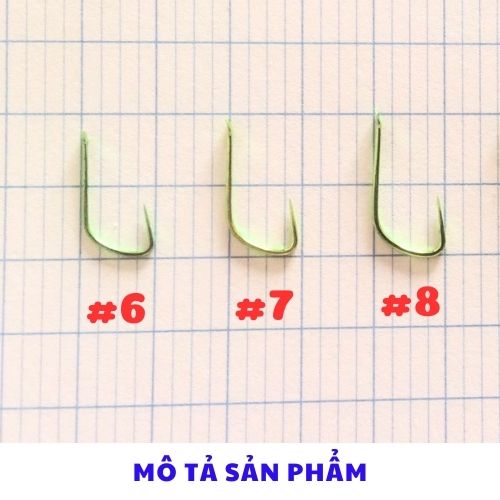 Lưỡi câu cá nah sói xanh lá không ngạnh siêu bền chắc , gía siêu rẻ giá bán /50 cái