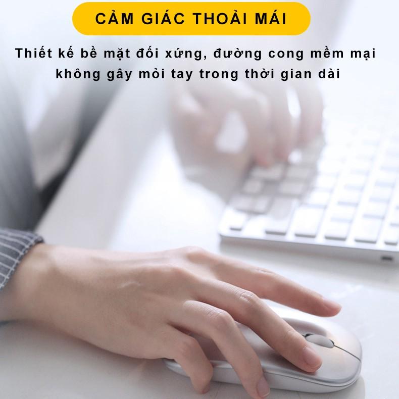Chuột Bluetooth không dây tự sạc pin TEKKIN INPHIC M1P ko tiếng click - hàng nhập khẩu
