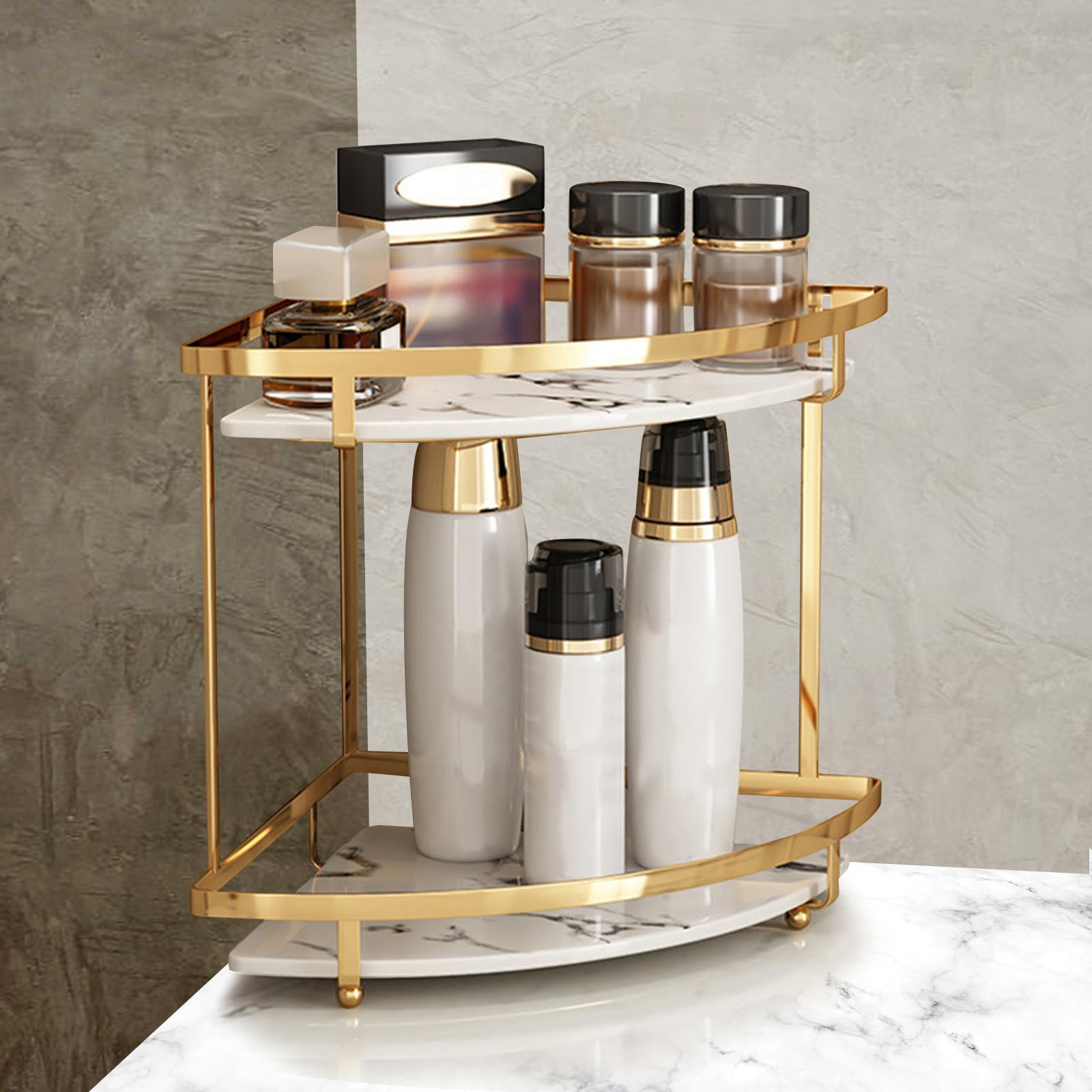 Corner Countertop Storage Rack Shelf Lipstick Makeup Holder Organizer Storage Box Container Perfume Display Bathroom, Desk, Home