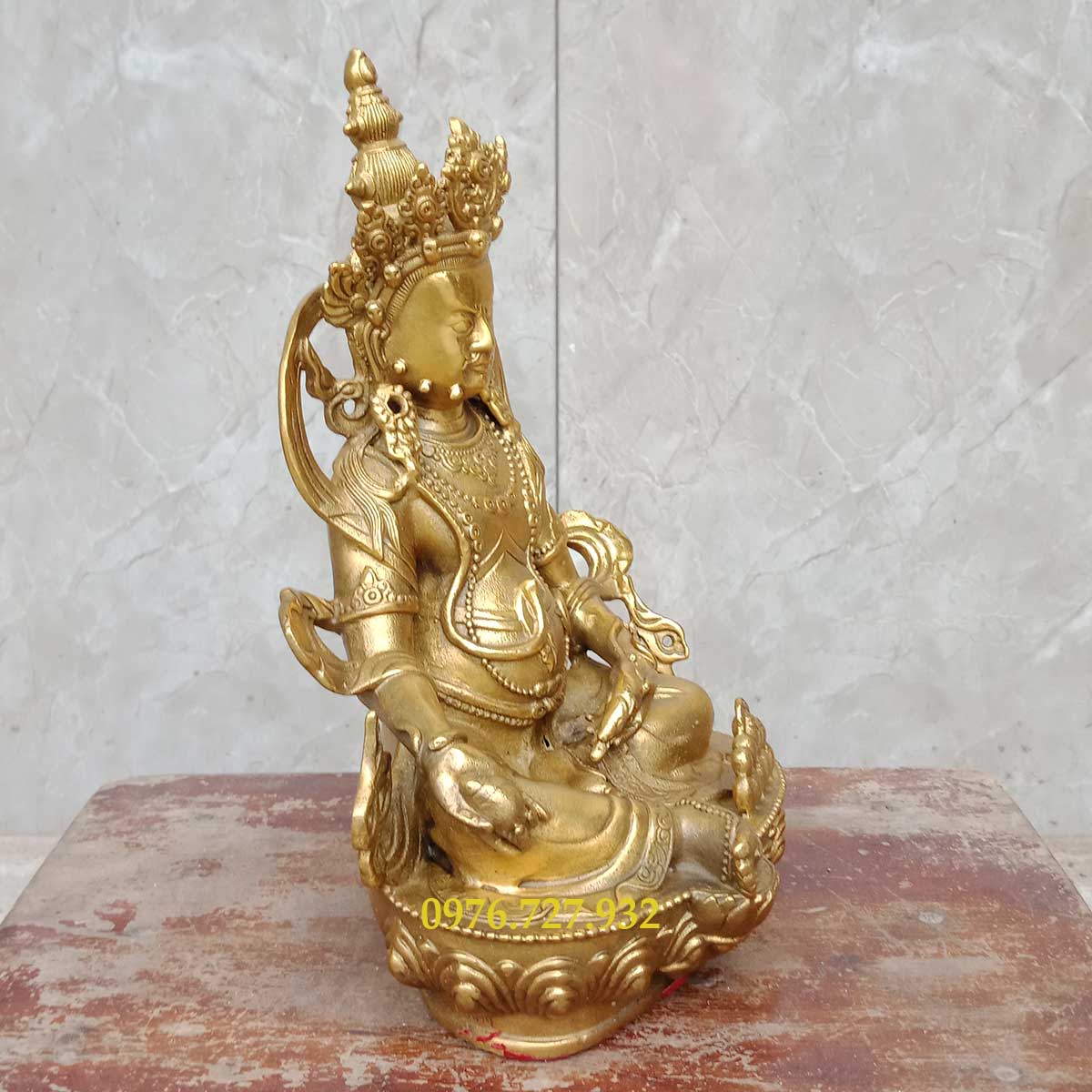 Tượng hoàng thần tài cao 22cm, tượng hoàng thần tài bằng đồng