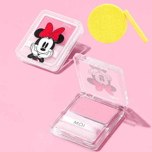Phấn Má Hồng M.O.I - Disney MICKEY GLOWING CHEEKS No.1 Strawberry, Tặng Kèm Mút Rửa Mặt