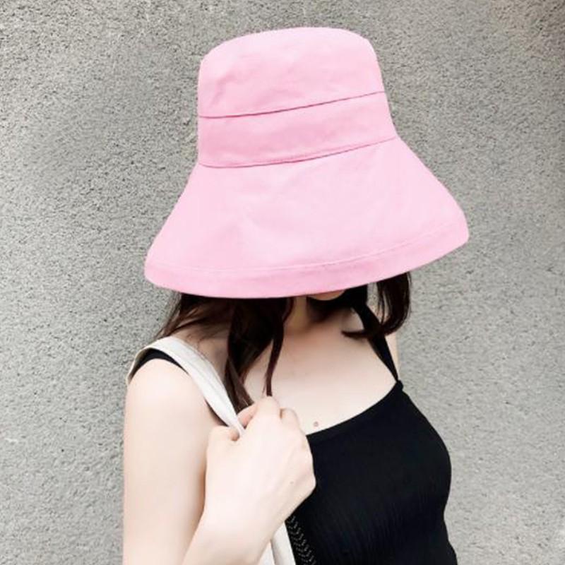 Mũ Bucket rộng vành thiết kế đơn giản thanh lịch