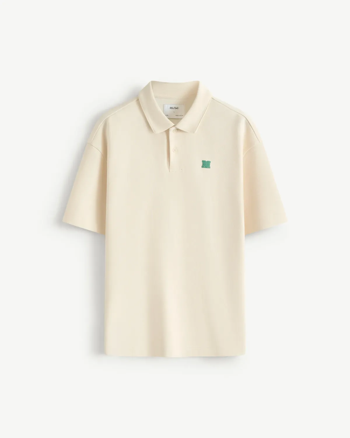 Áo polo nam phối patch Form Loose - RT 10S25POL020 | ROUTINE CÀ MAU