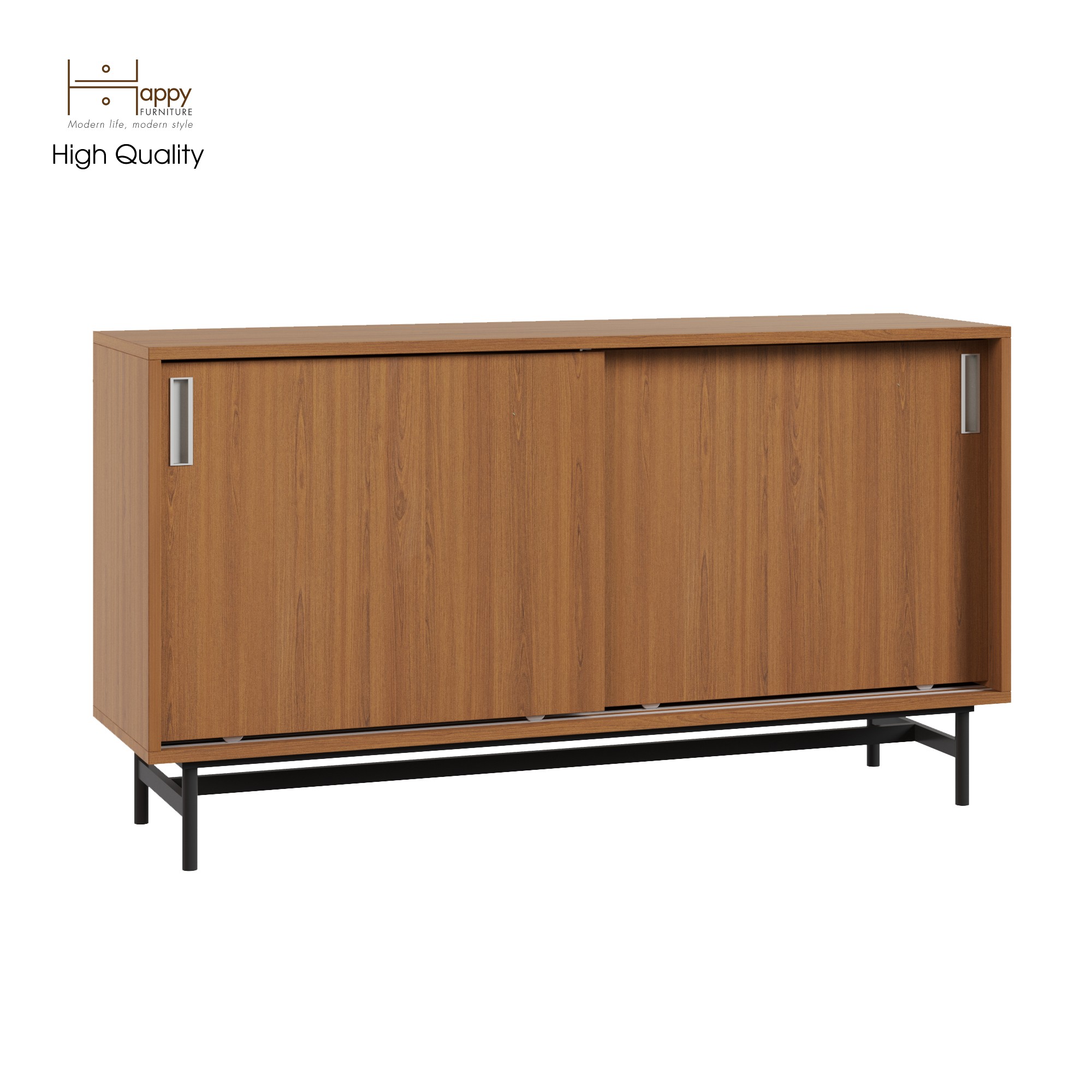 [Happy Home Furniture] LUCA, Tủ đựng đồ 2 cánh lùa - Chân sắt, 128cm x 36cm x 70cm ( DxRxC), TCL_020