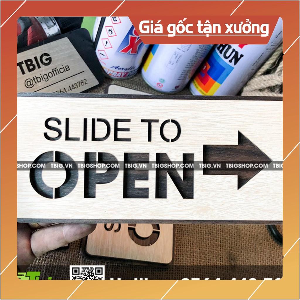 Bảng Slide to open gắn cửa