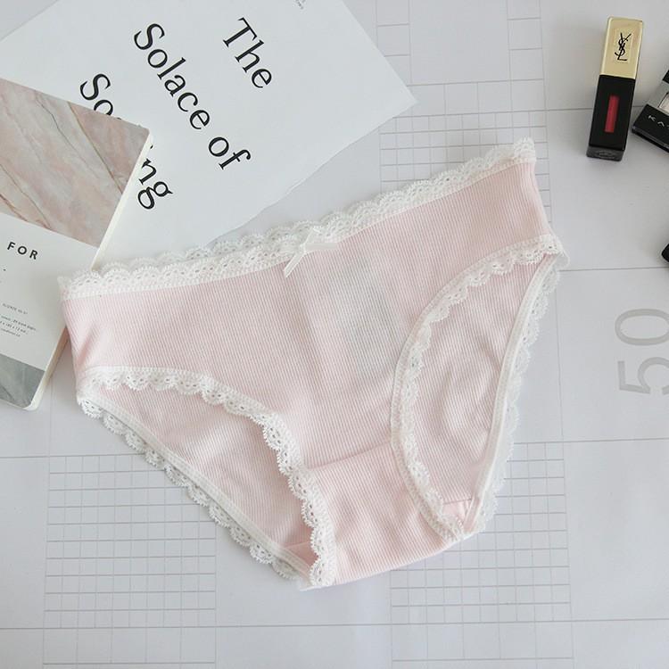 Quần lót viền ren sợi bông CT8