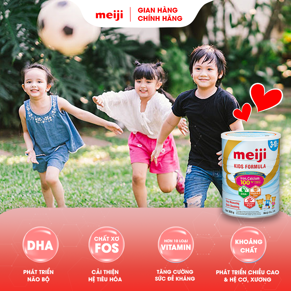 Thực phẩm bổ sung Meiji Kids Formula - Nhập khẩu chính hãng (900g)