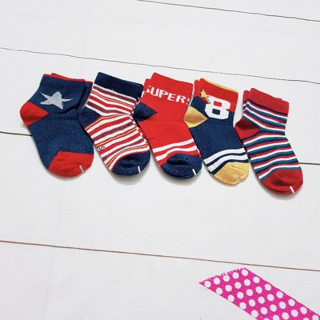 Set 5 Đôi Tất Kids Siêu Nhân Cao Cổ Cho Bé Trai