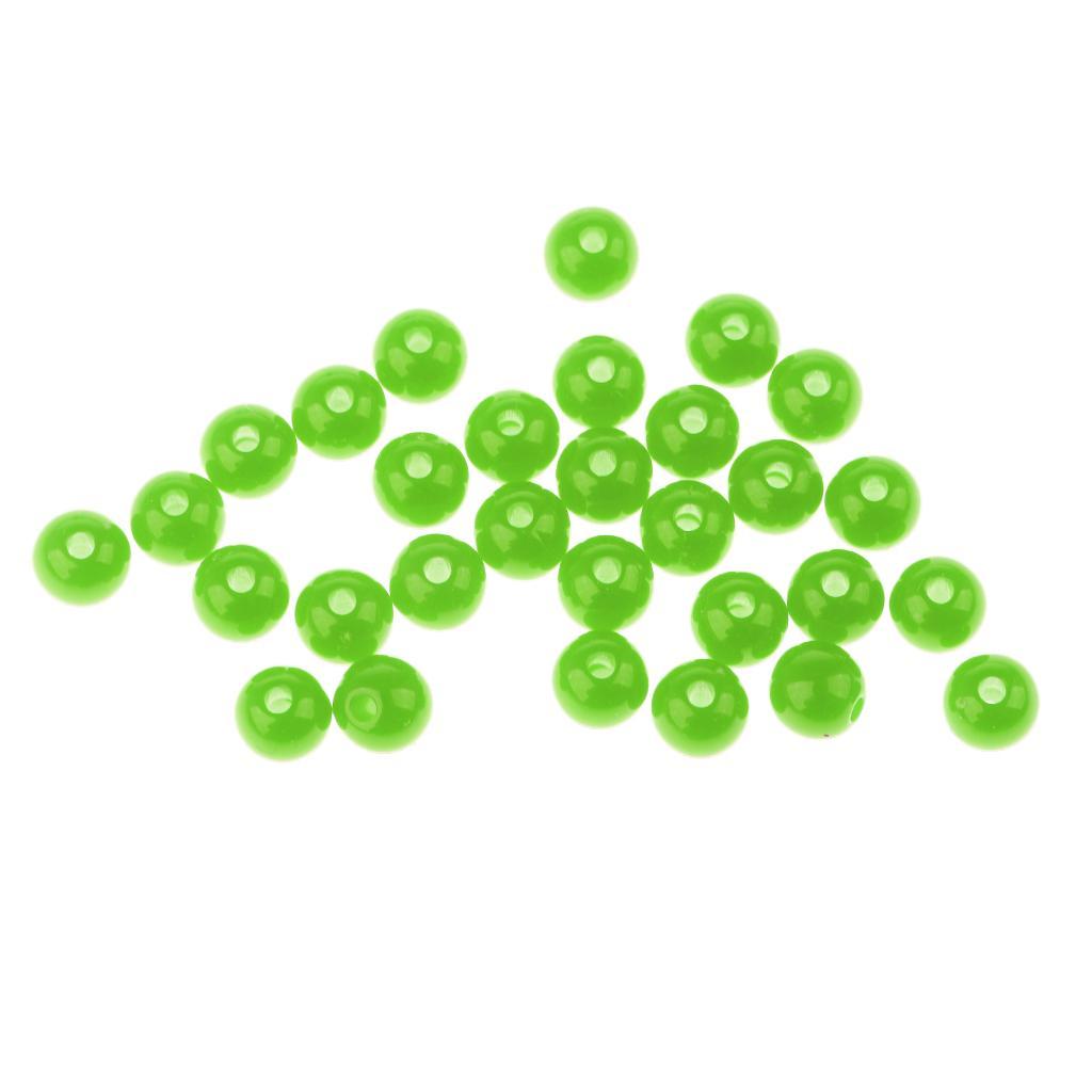 60pcs Lightweight Fishing Beads Lure Line Beads Fishing Tackle Rig 6mmTerminal Tackle