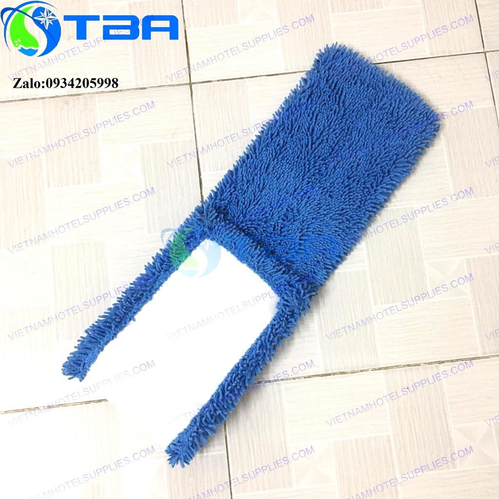 Tấm lau thay thế công nghiệp 80cm sợi microfiber màu xanh siêu thấm hút tốt