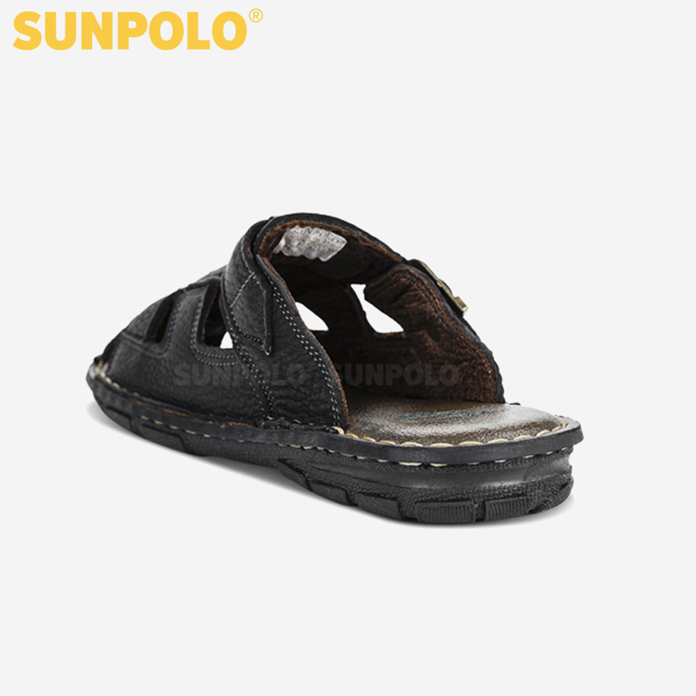 Dép Nam Bít Mũi Da Bò Cao Cấp SUNPOLO ABI019