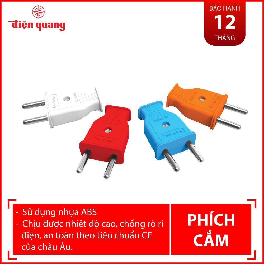 Set 5 Phích cắm Điện Quang ECO EP01 (chân tròn, màu ngẫu nhiên)