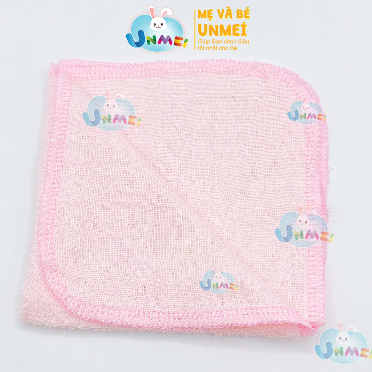 Hộp 8 Khăn Sữa UNMEI Cho Bé, Dòng Khăn Mặt 2 Lớp Cao Cấp Dùng Cho Bé Sơ Sinh Kích Thước 25x25cm