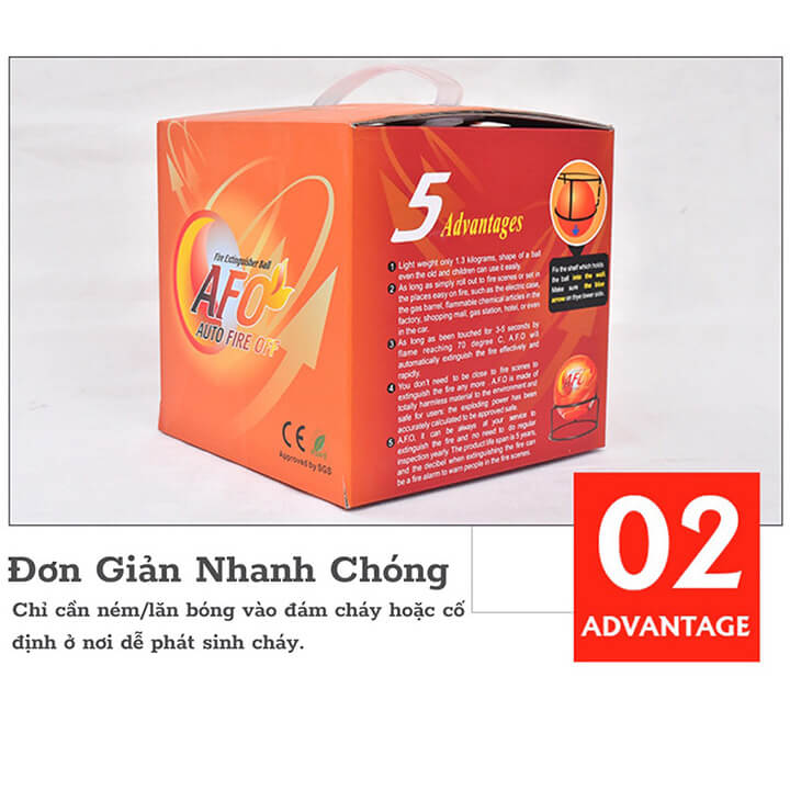 Bóng cứu hỏa chữa cháy tự động 1.3Kg, Quả cầu dập lửa nhanh chóng, an toàn dễ sử dụng