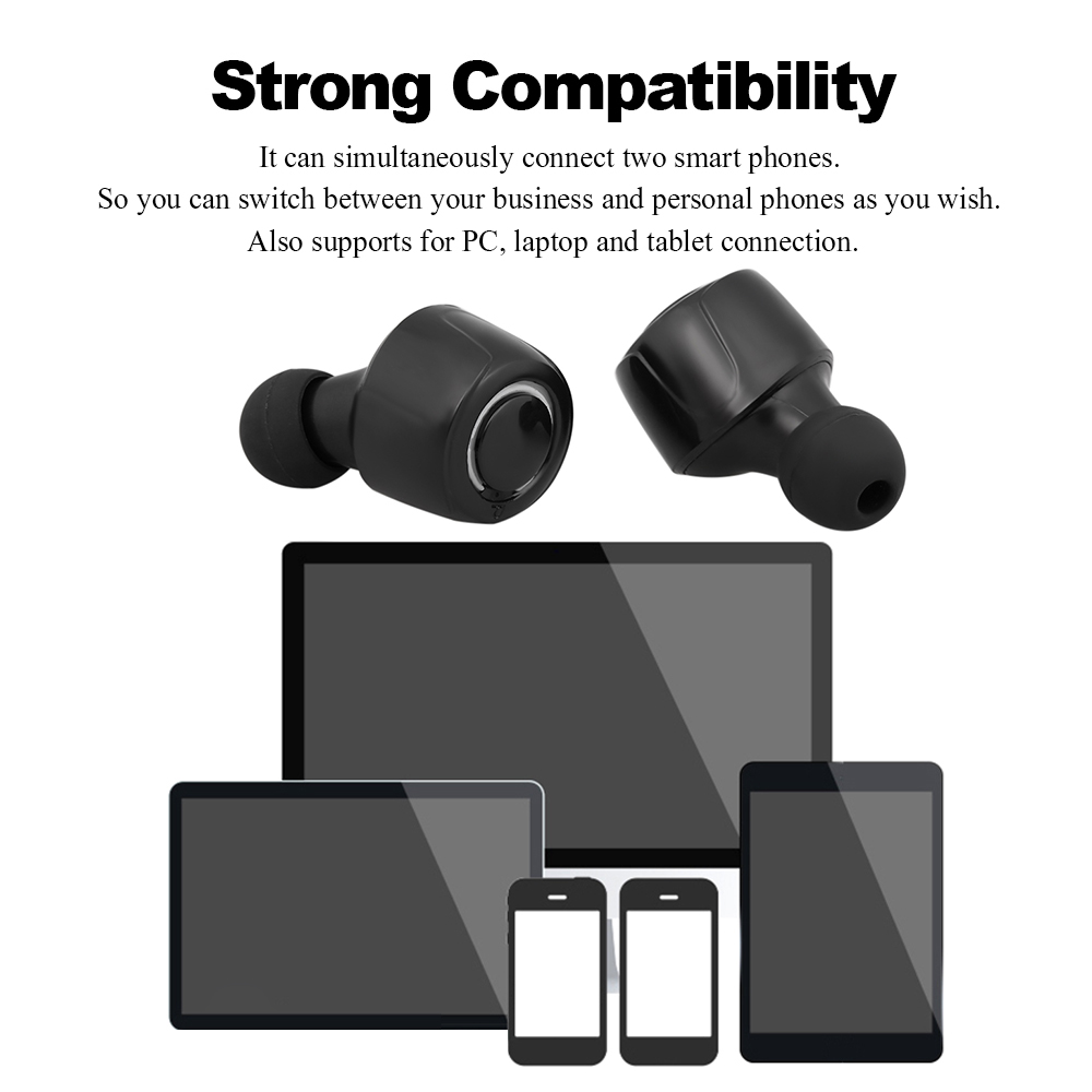 Tai nghe CVC Loại bỏ tiếng ồn Micrô HD Twins TWS Earbuds True Wireless BT4.2