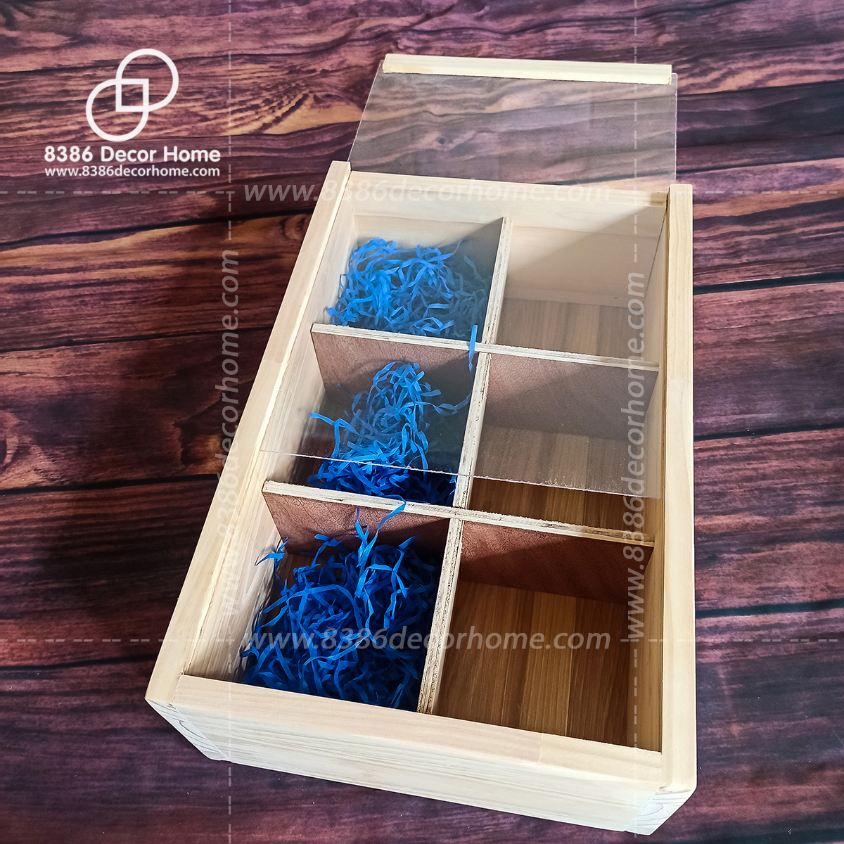 Hộp quà tết, khay gỗ gói quà, Hộp đựng đồ đa năng - Pallet gỗ thông