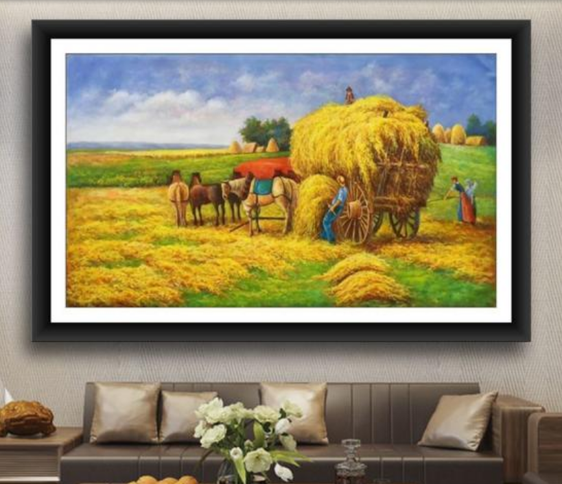 Tranh đính đá phong cảnh đồng quê VS310 - 115 x 60 cm - chưa đính