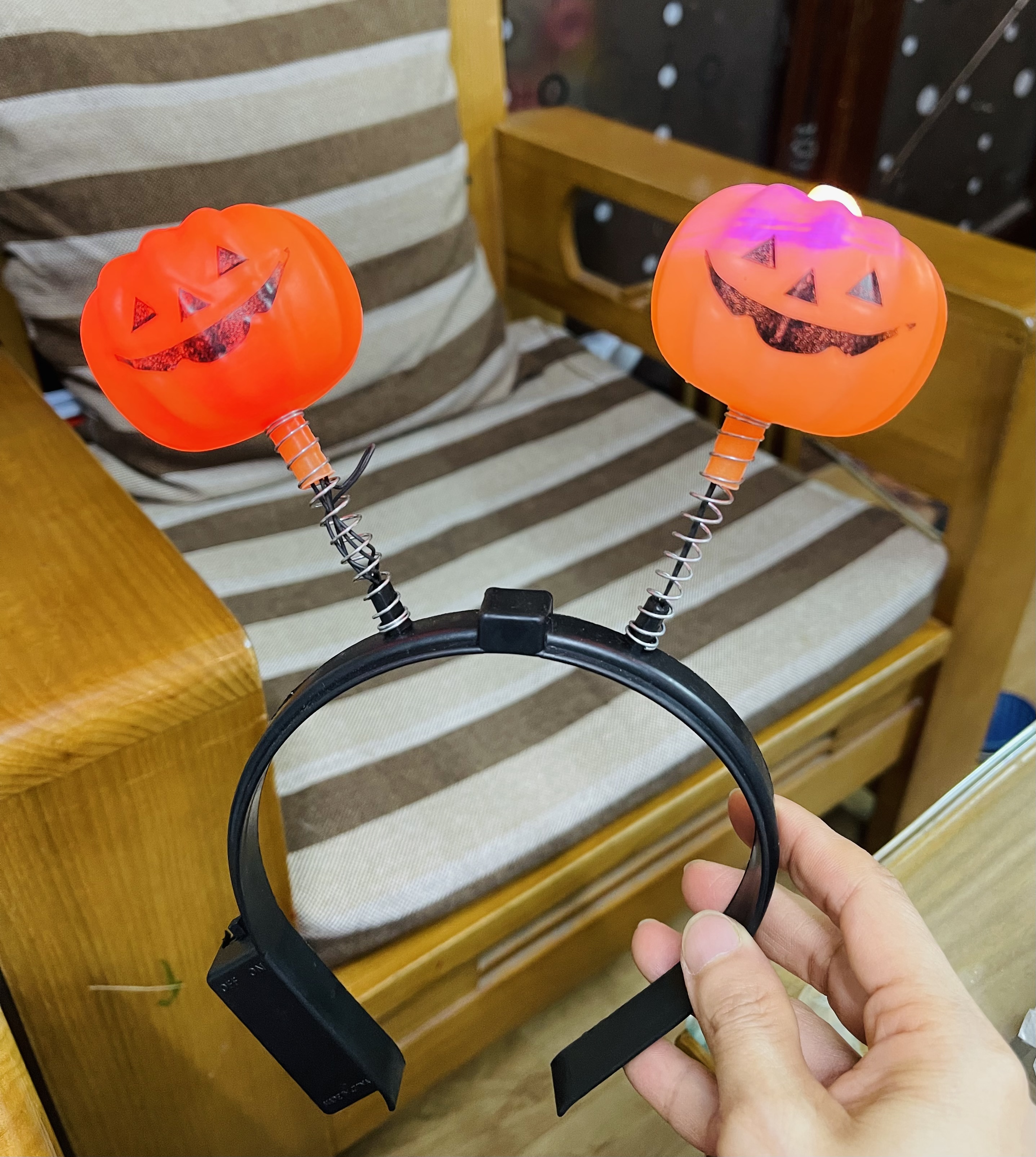 Bờm đèn bí ngô hoá trang halloween/ bờm tóc chơi halloween