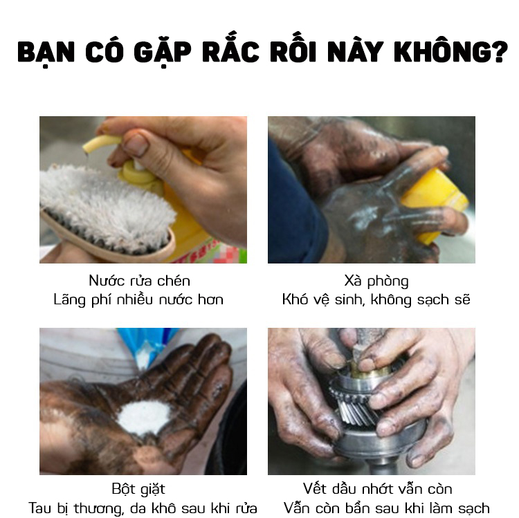 Dung Dịch Tẩy Sạch Vết Dầu Nhớt Cứng Đầu Dính Trên Tay Khi Sửa Chữa Động Cơ Thể Tích 1L